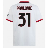 AC Milan Strahinja Pavlovic #31 Fußballbekleidung Auswärtstrikot 2024-25 Kurzarm